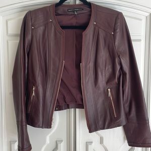 WHBM Real Leather Jacket size M EUC